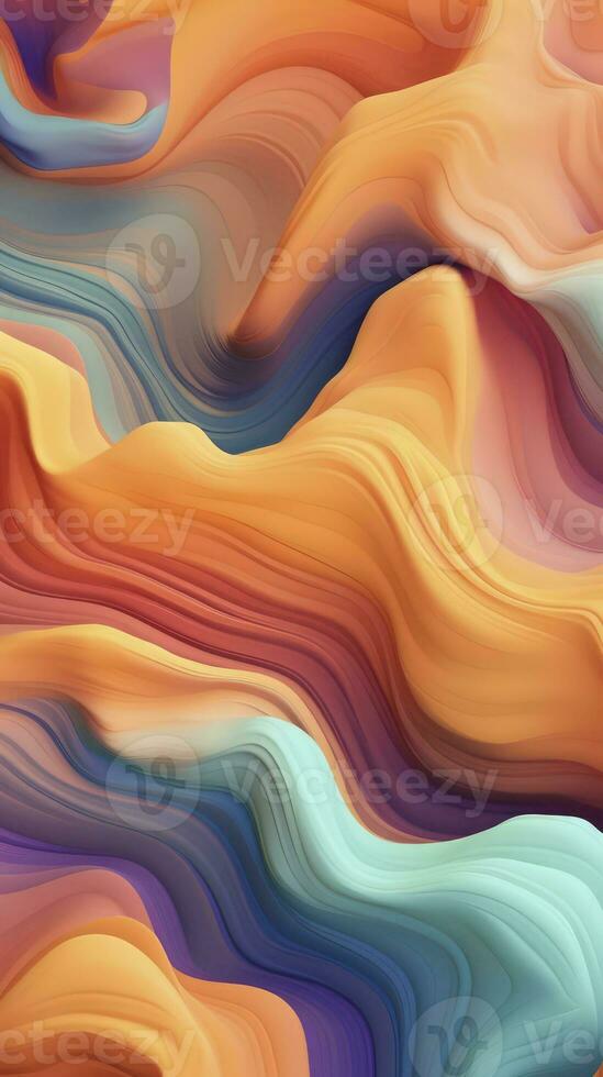 Fluid Shapes and Organic Forms in Modern Abstract Composition AI Generated photo