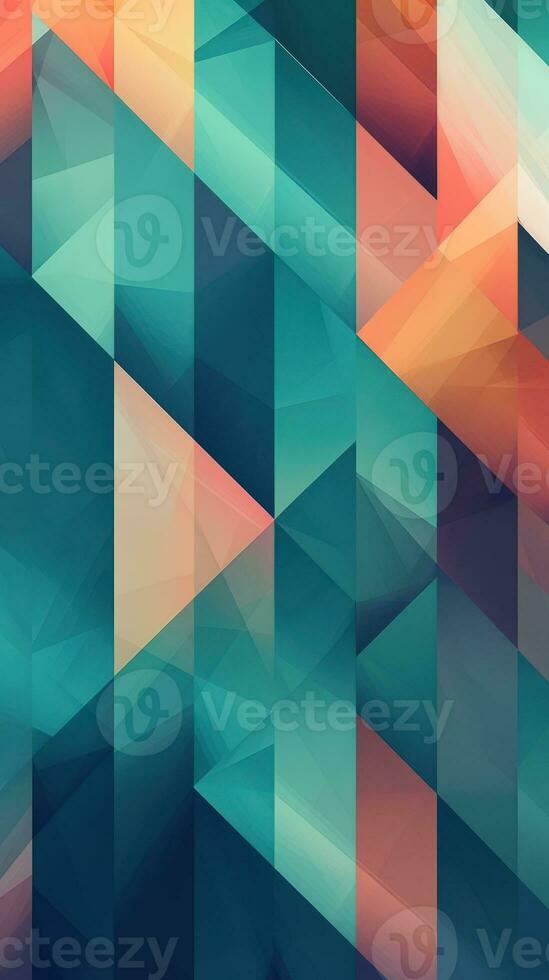Exploring the Beauty of Asymmetry in an Abstract Artwork with Bold Geometric Forms AI Generated photo