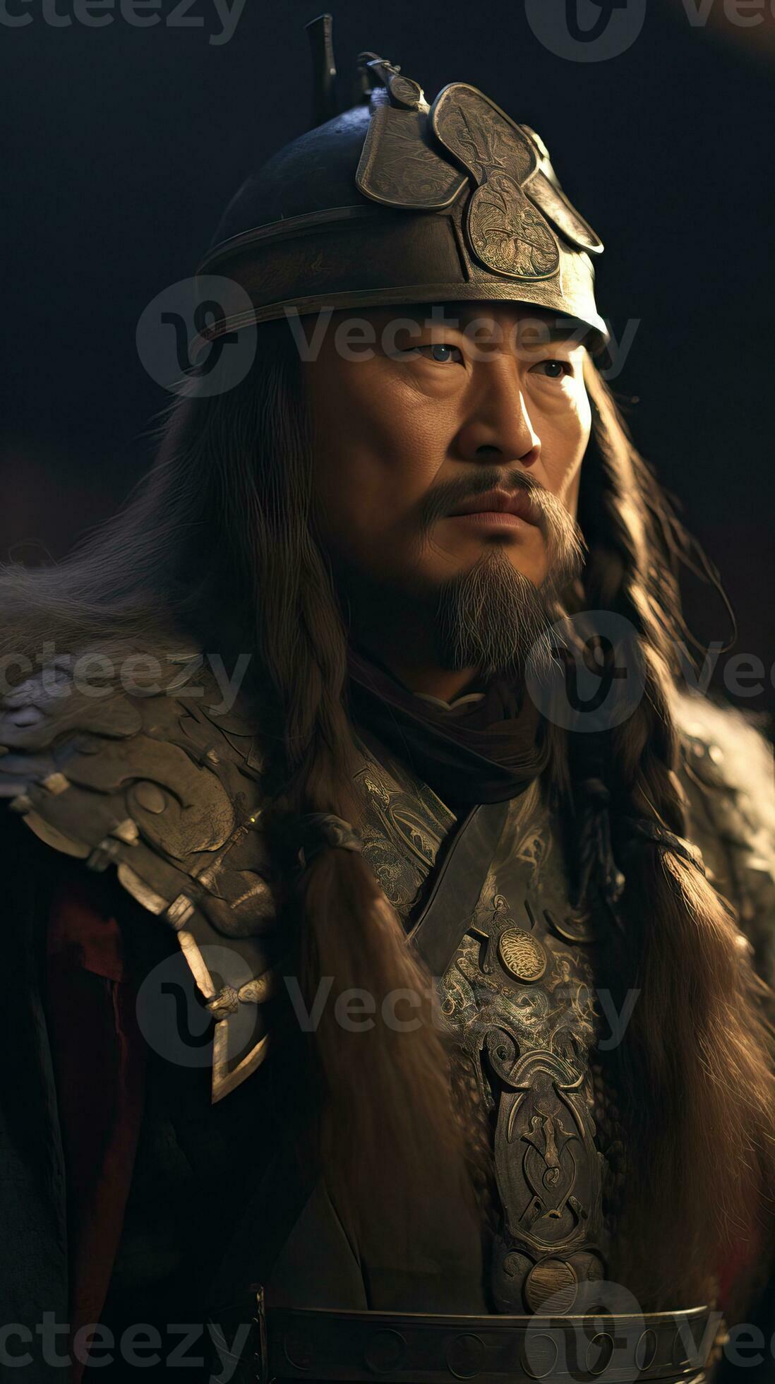 Genghis Khan A Captivating Portrait with Soft Lighting and High