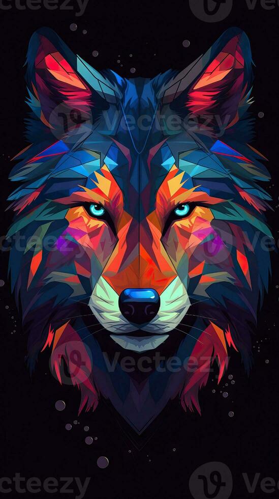 Abstract Art on Dark Background Generative AI photo