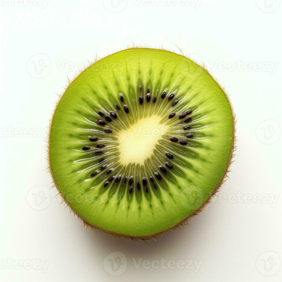 Simplistic Kiwi on White Background AI Generated photo