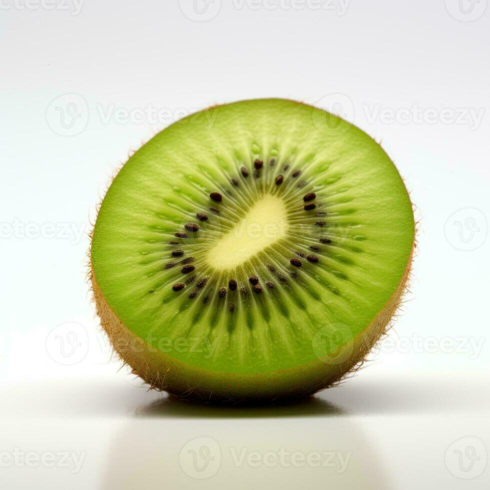 Simplistic Kiwi on White Background AI Generated photo