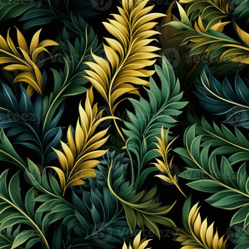 Intricate Botanical Pattern Inspired by Ferns and Foliage AI Generated photo