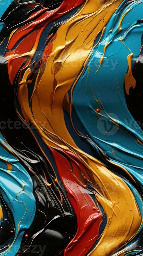 Vibrant Rainbow Colors Zebra Print Pattern with Gold Flakes AI Generated photo