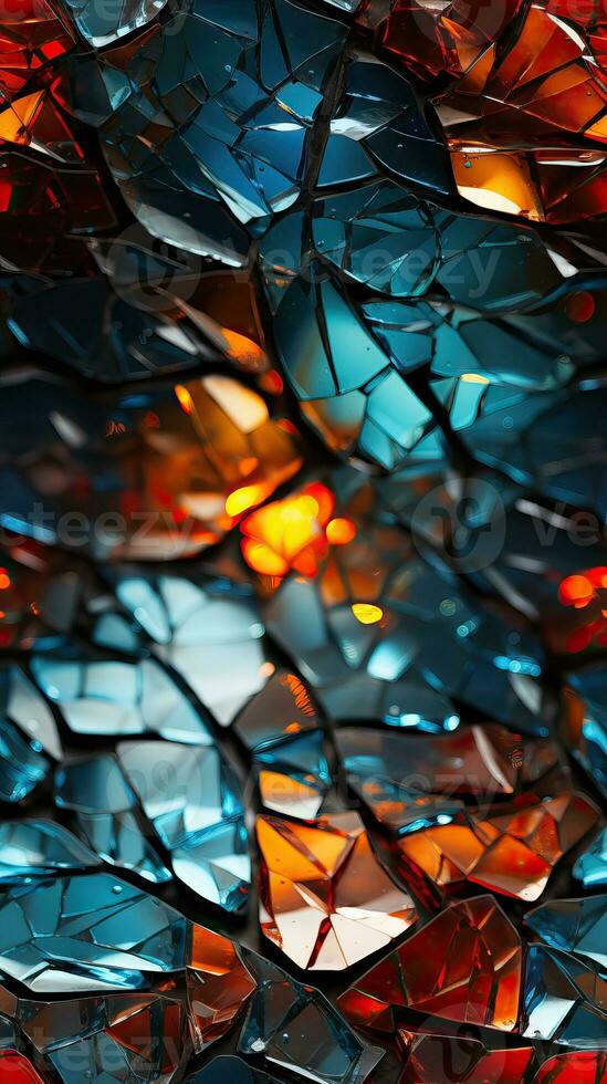 Seamless Broken Glass Pattern for Creative Designs AI Generated photo
