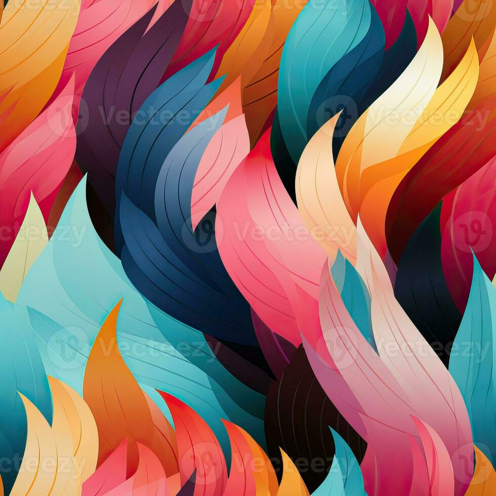 Bright and Colourful Fendi Textile Seamless Pattern AI Generated photo