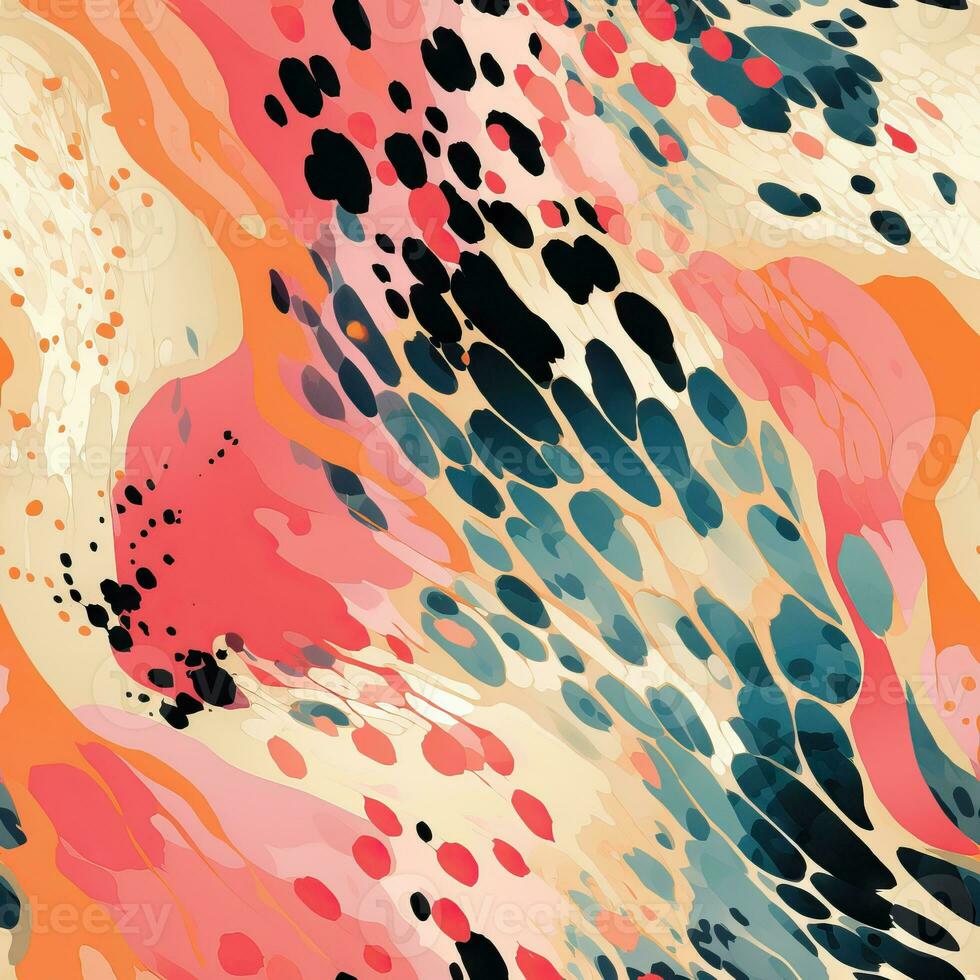 Bold Contemporary Leopard Spots with Marbled Texture AI Generated photo