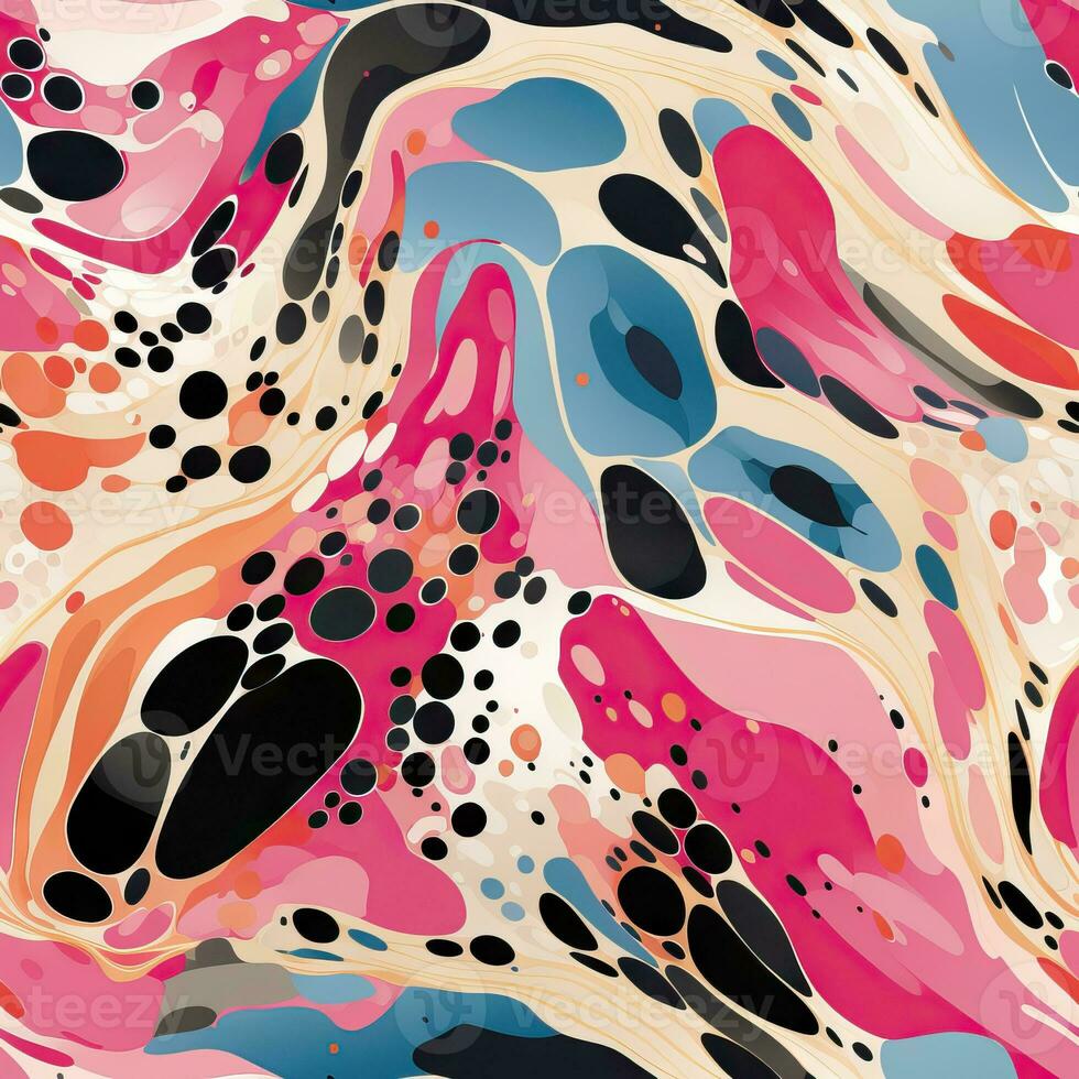 Bold Contemporary Leopard Spots with Marbled Texture AI Generated photo