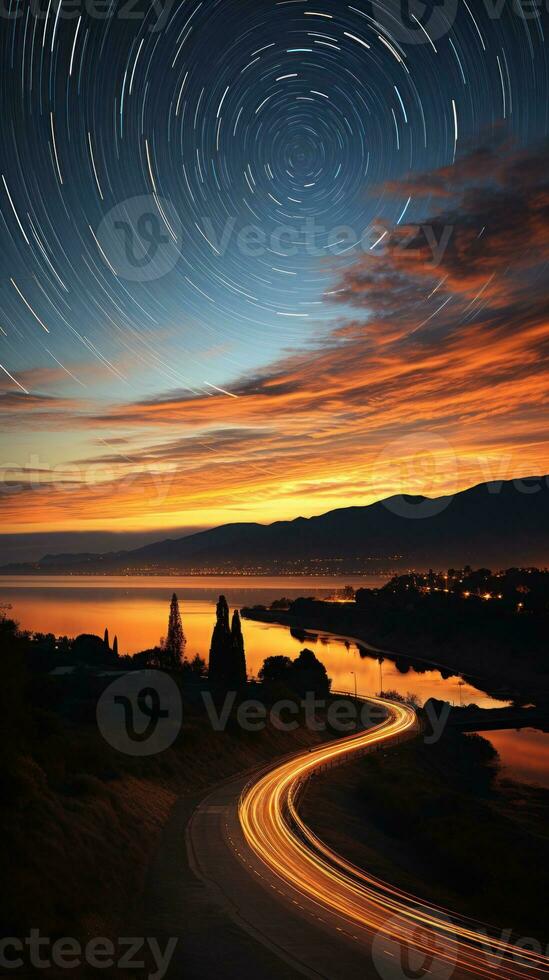 Beautifully Captured RealLife Image of a Celestial Event AI Generated photo