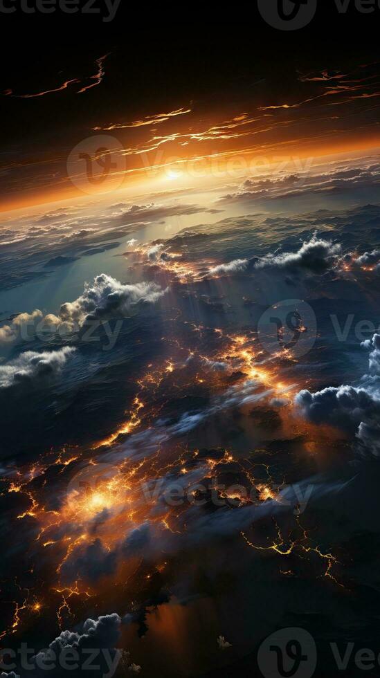 Sunrise from Space The Earths Curvature Visible AI Generated photo
