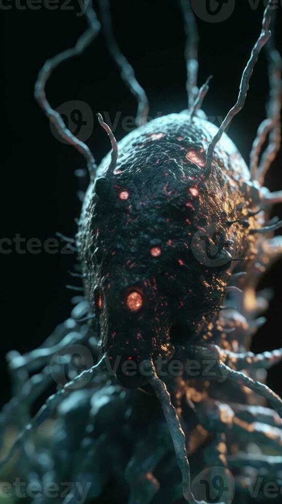 Exploring the Amygdala Closeup View of Neurons in the Brain Generative AI photo