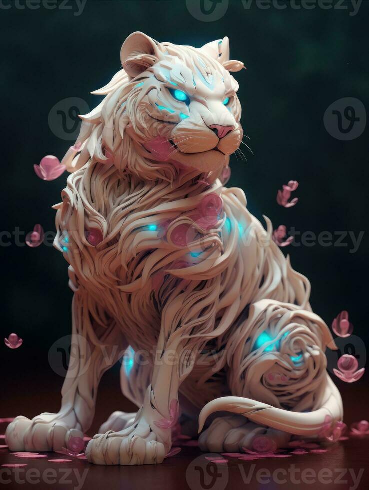 Mysterious Chinese Mythical Beast in Blind Box Style Generative AI photo
