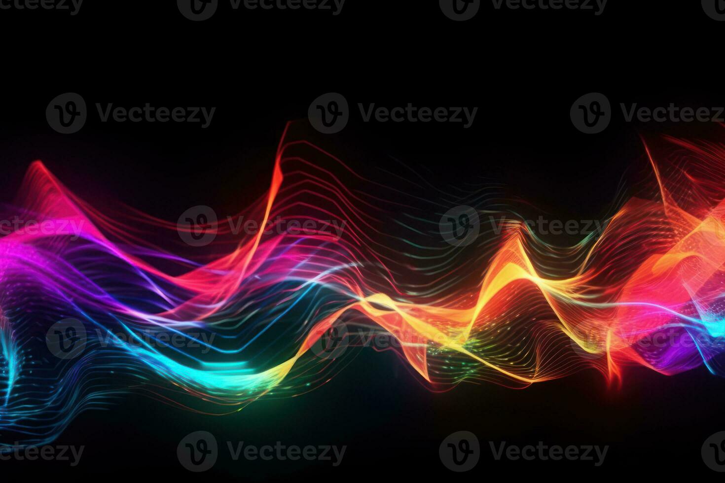 Vibrant Neon Abstract Background for Modern Designs Generative AI photo