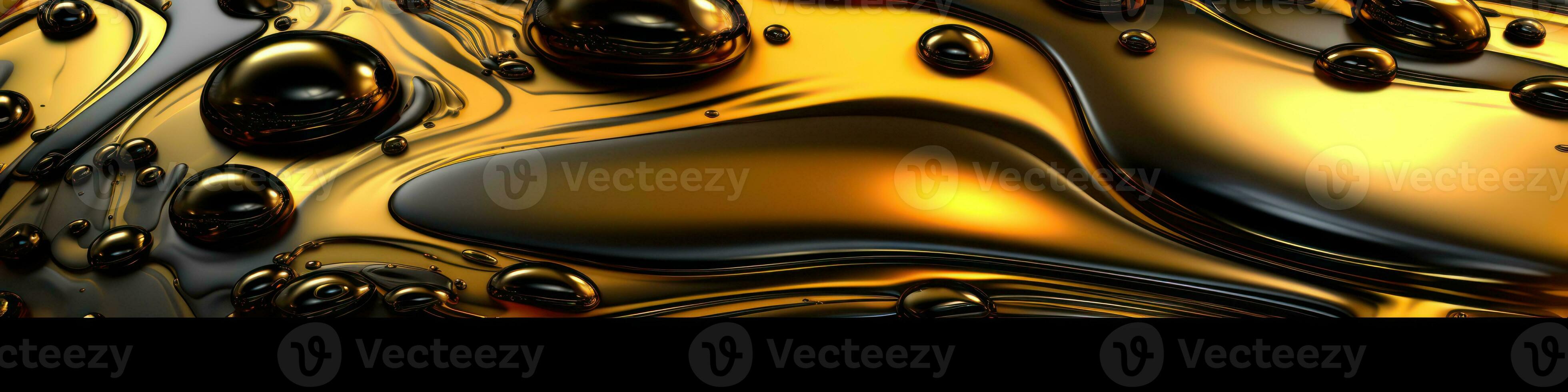 Golden Liquid Abstract Art in Dark Gray Bucket Generative AI photo