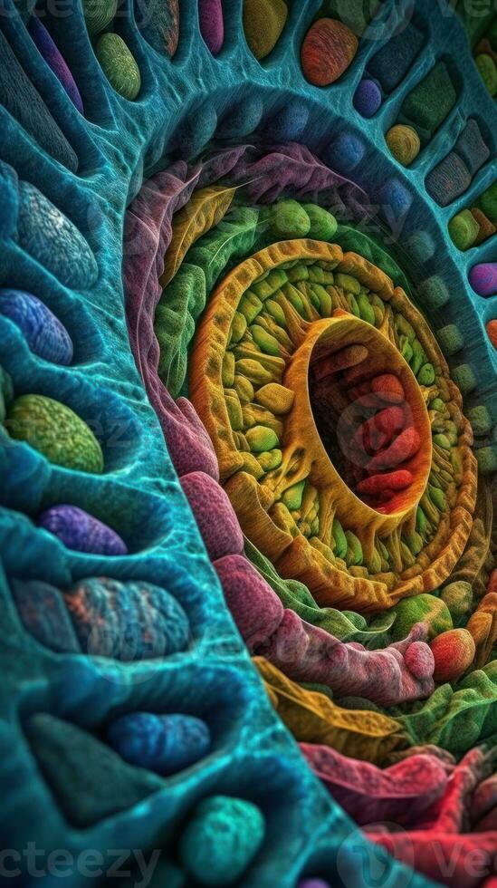 Inside the Cell A Vivid View of Mitochondria Generative AI photo
