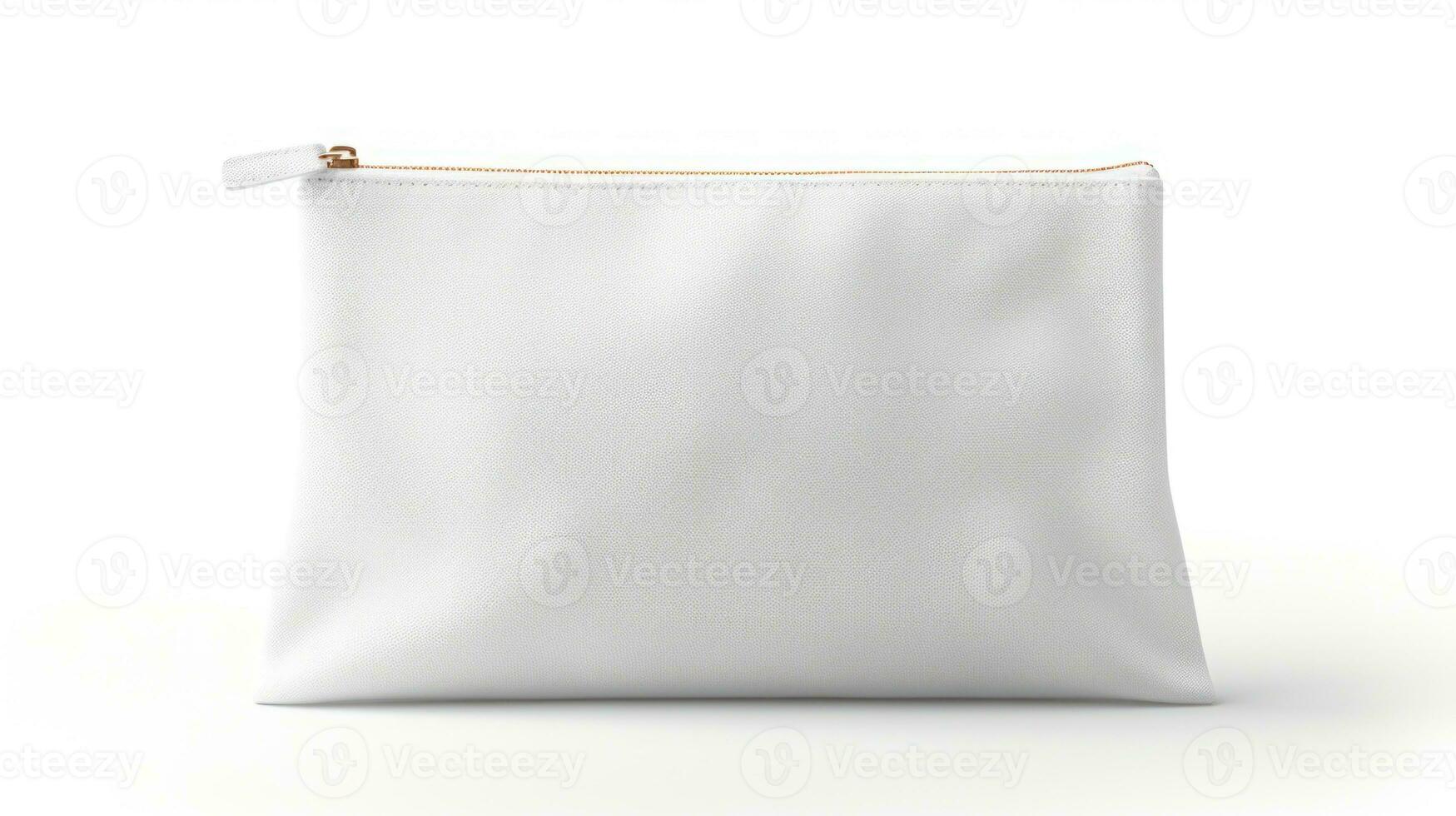 Blank Canvas Pouch for Cosmetics MockUp Isolated AI Generated photo
