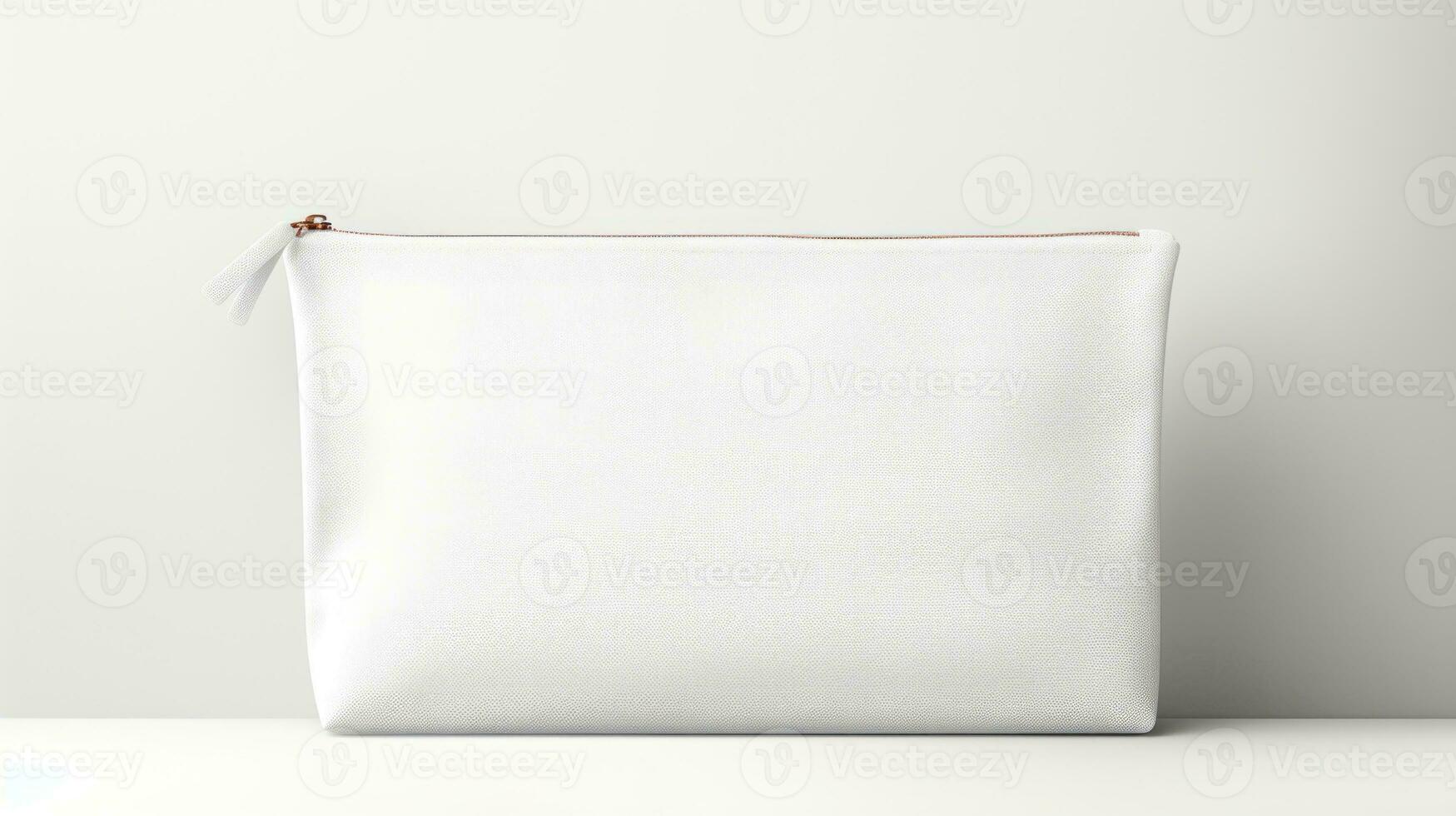 Blank Canvas Pouch for Cosmetics MockUp Isolated AI Generated photo