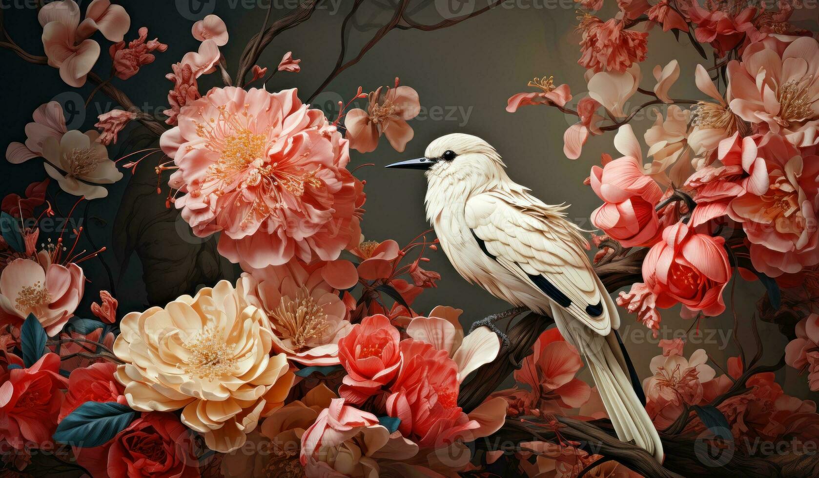 A Lush Wallpaper Showcasing a Diverse Array of Plants AI Generated photo