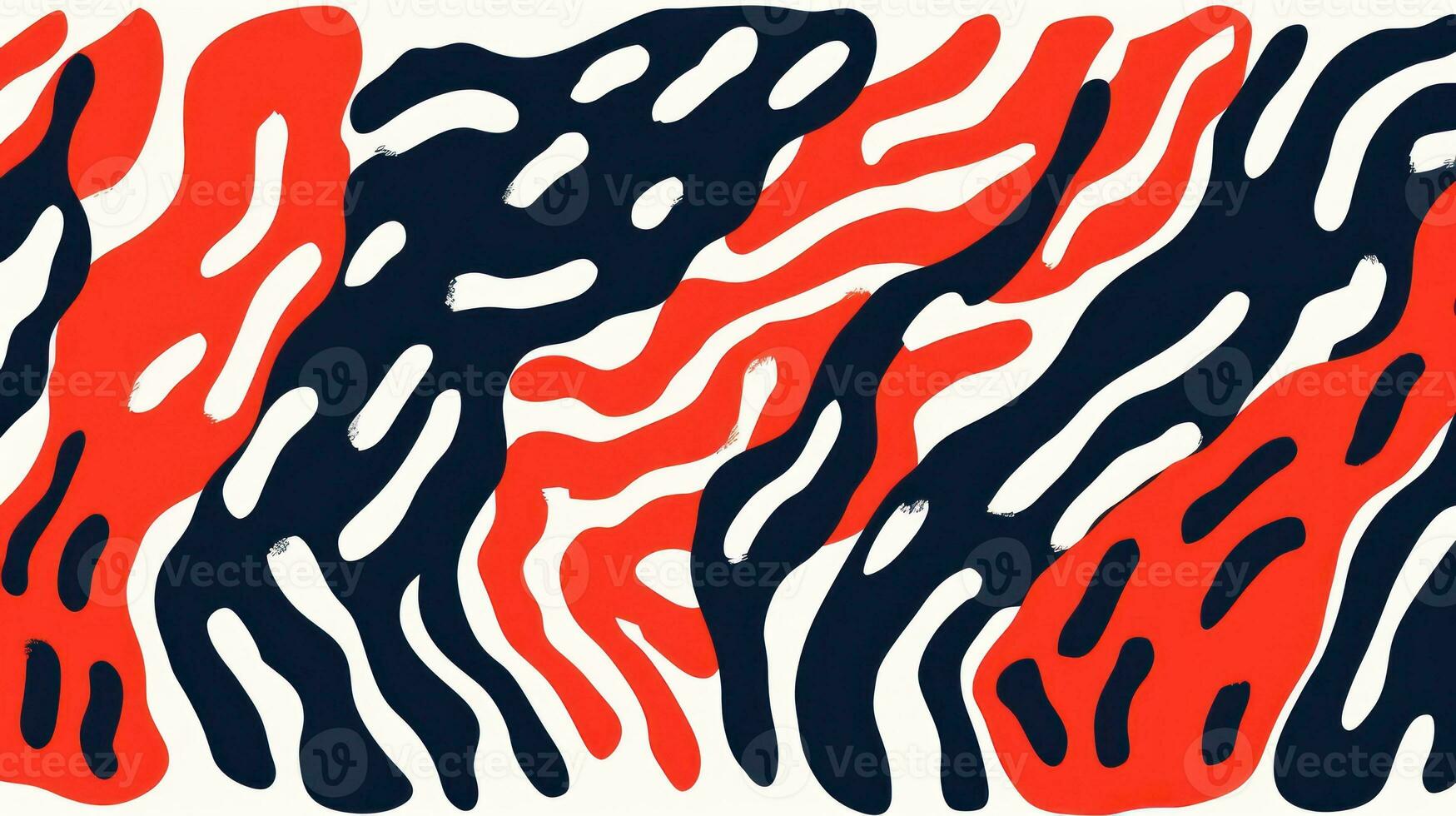 Abstract Charcoal Scribble Stripes with Bold Paint Shapes AI Generated photo