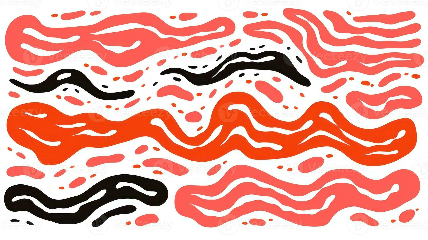 Abstract Background with Charcoal Scribble Stripes and Bold Paint Shapes AI Generated photo