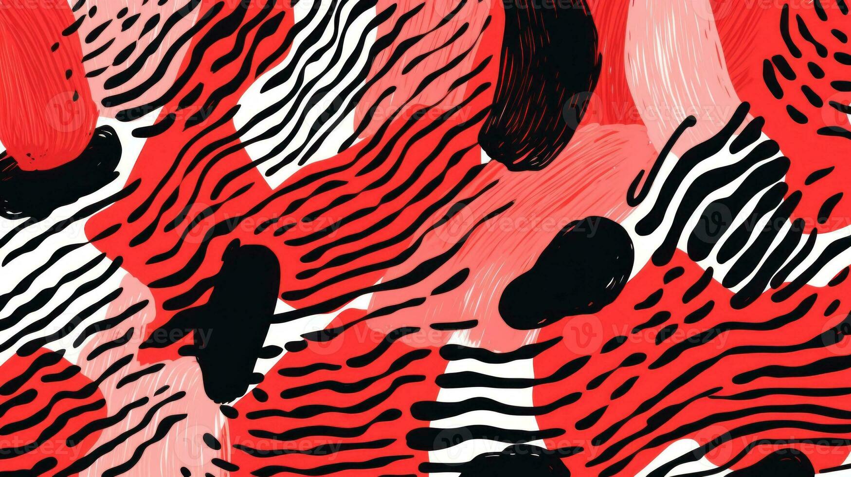 Abstract Artistic Background with Charcoal Scribble Stripes and Bold Paint Shapes AI Generated photo