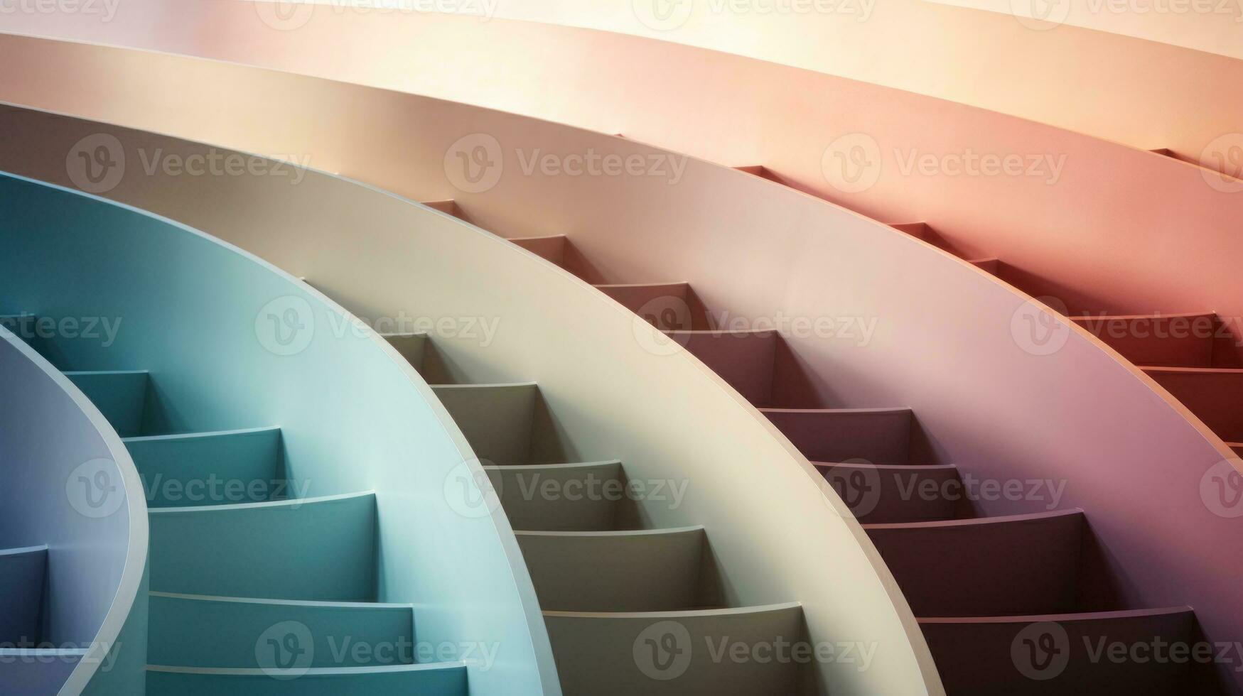 Abstract DNA Helix on Muted Color Palette AI Generated photo
