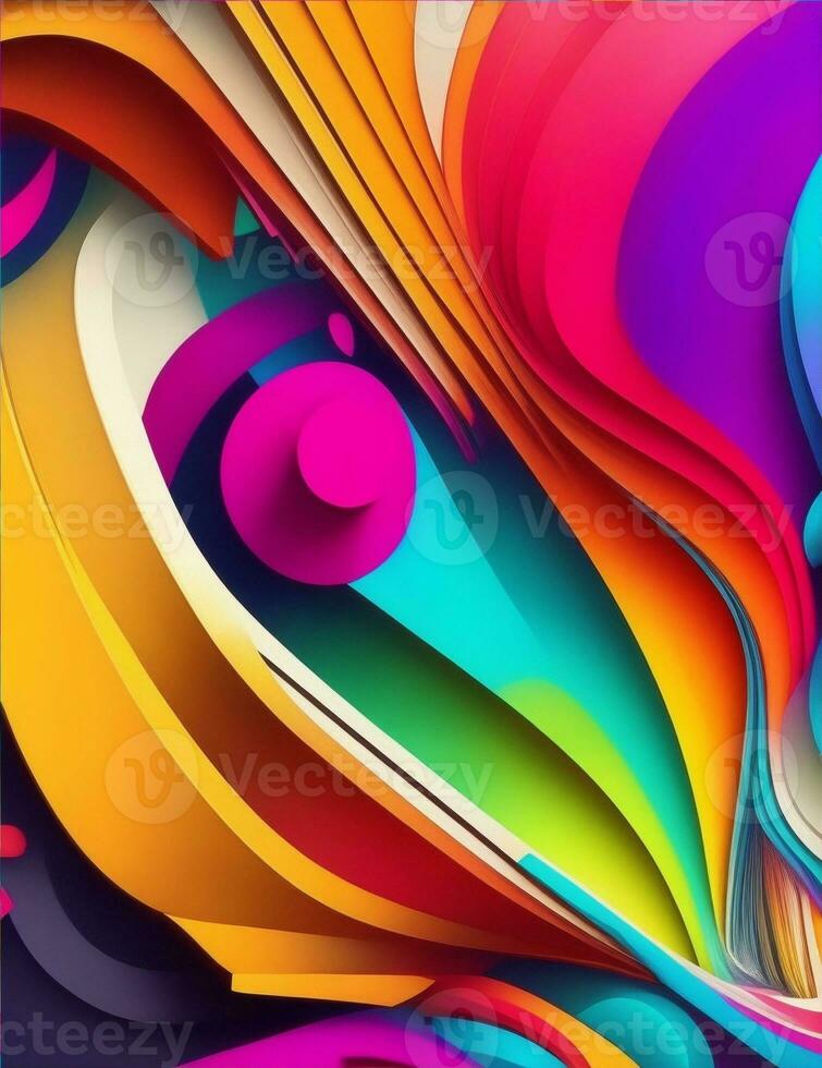 digital art, illustration abstract colorful background photo