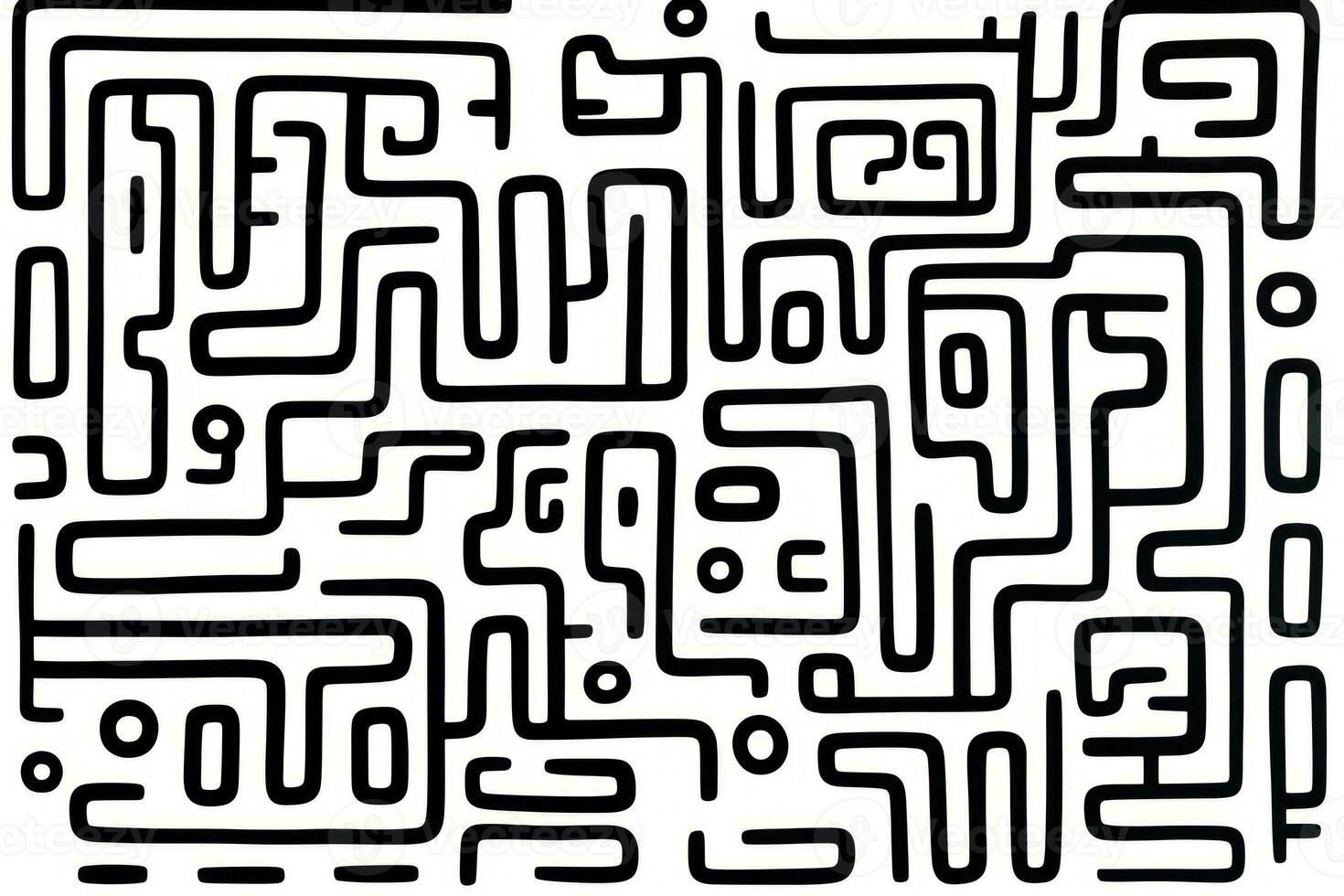 Minimalist Symbolic Sgraffito Line Art AI Generated photo