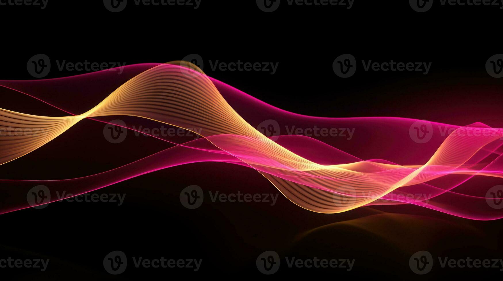 Seamless Dark Purple Wave Line Arts Background AI Generated photo