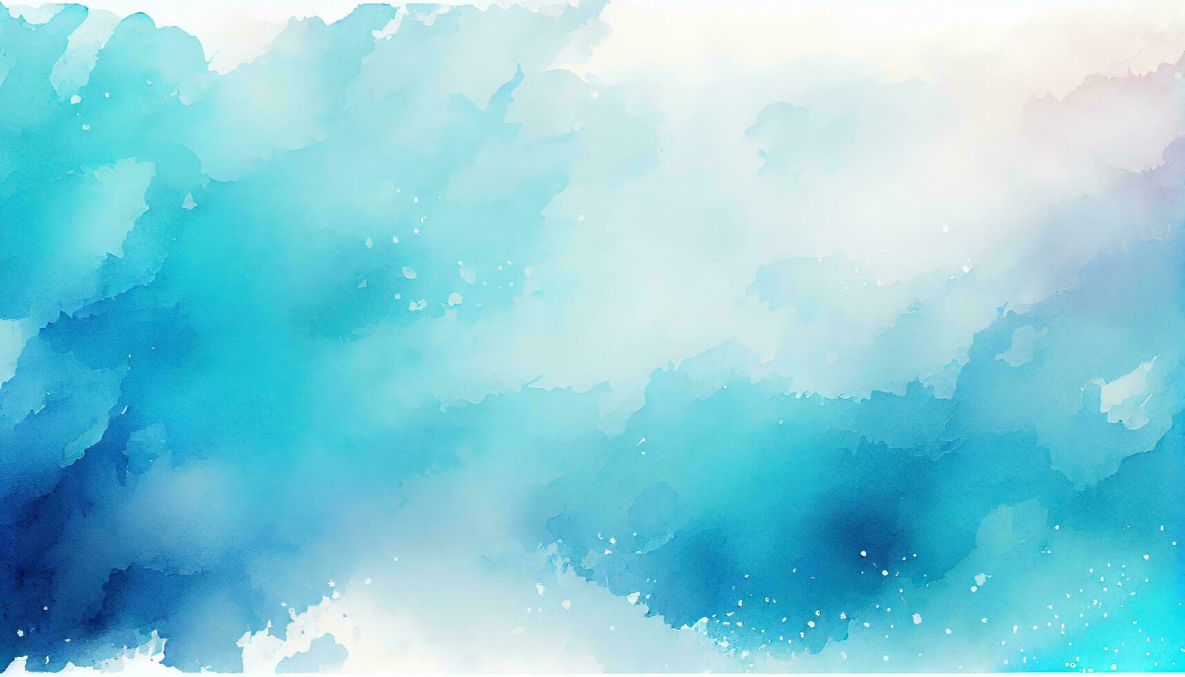 Vibrant Blue Watercolor Gradient Background AI Generated photo