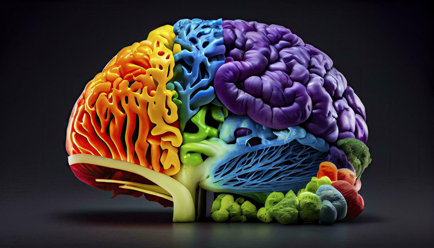 A Vibrant Mix of Colorful Vegetables Symbolizing the Concept of Healthy Nutrition AI Generated photo