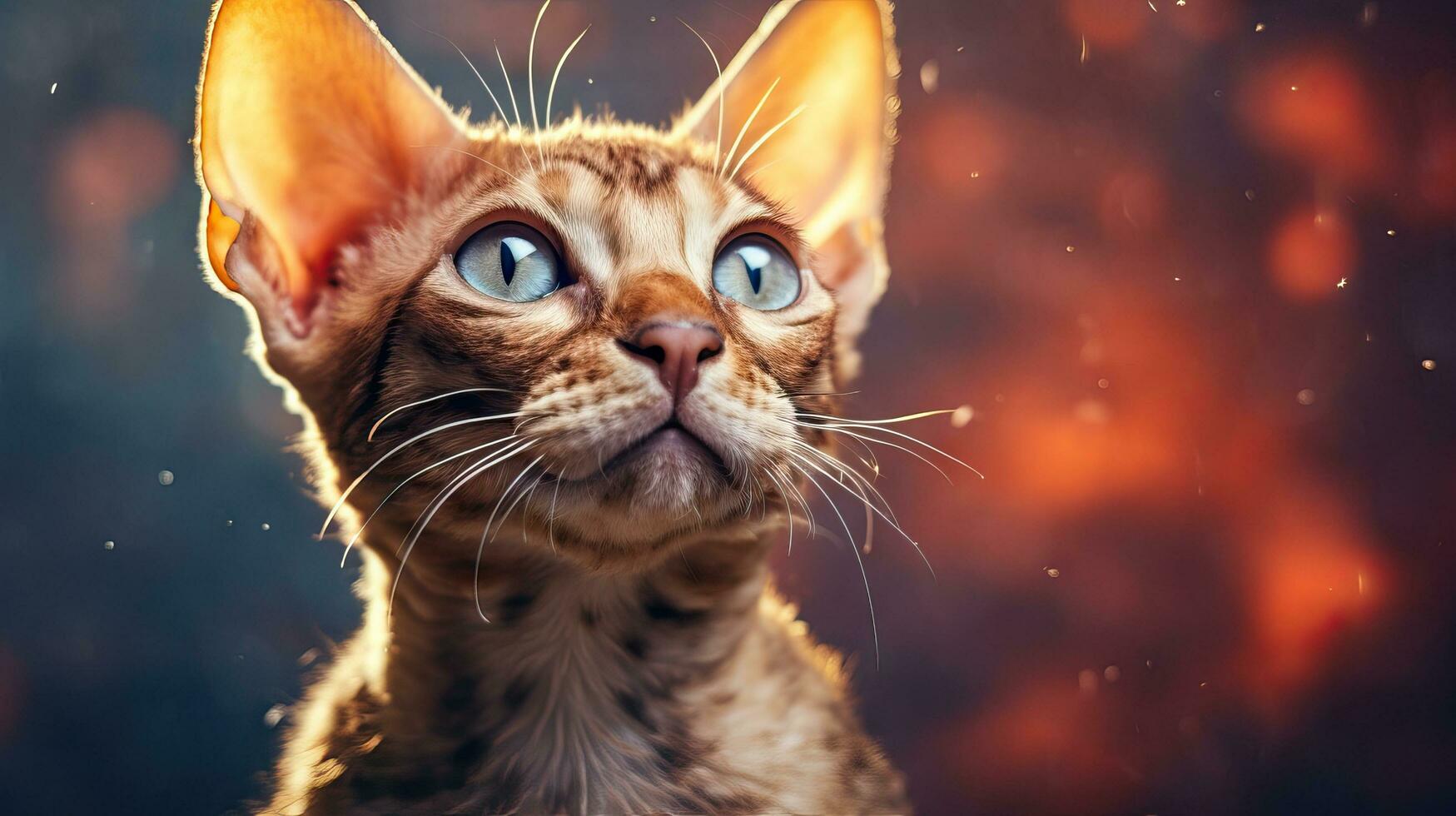 Adorable Devon Rex Cat with Highly Detailed Fur AI Generated photo