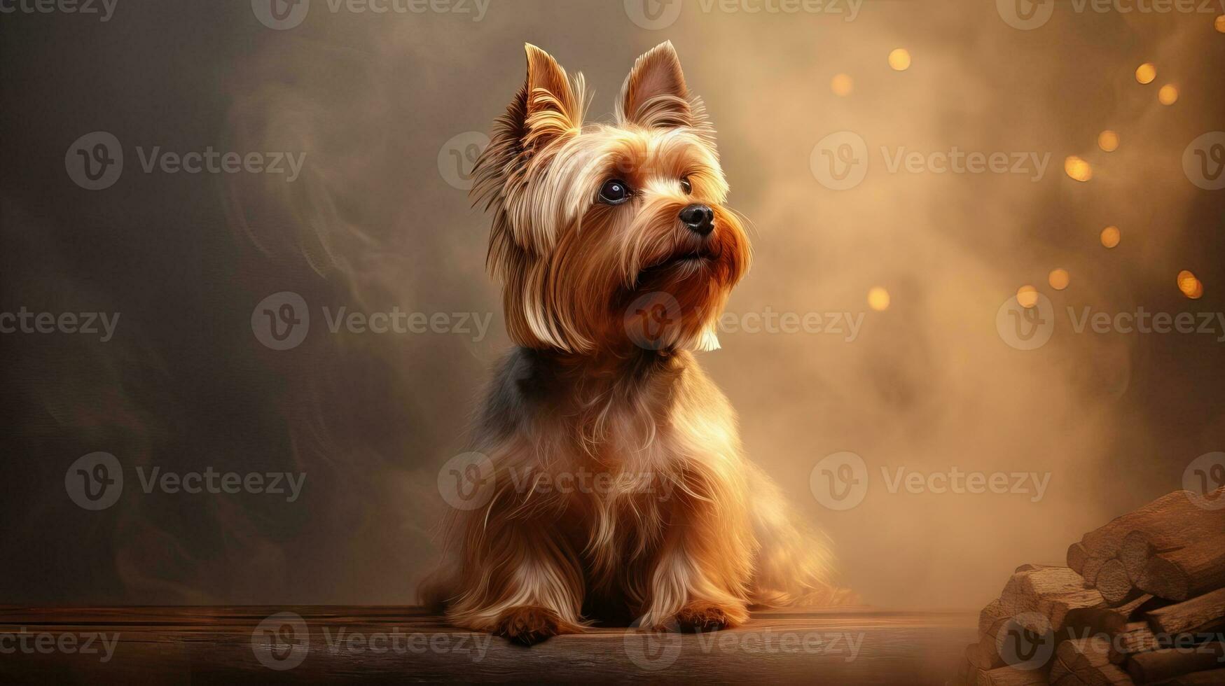 Adorable Yorkshire Terrier Dog with Amazing Detail AI Generated photo