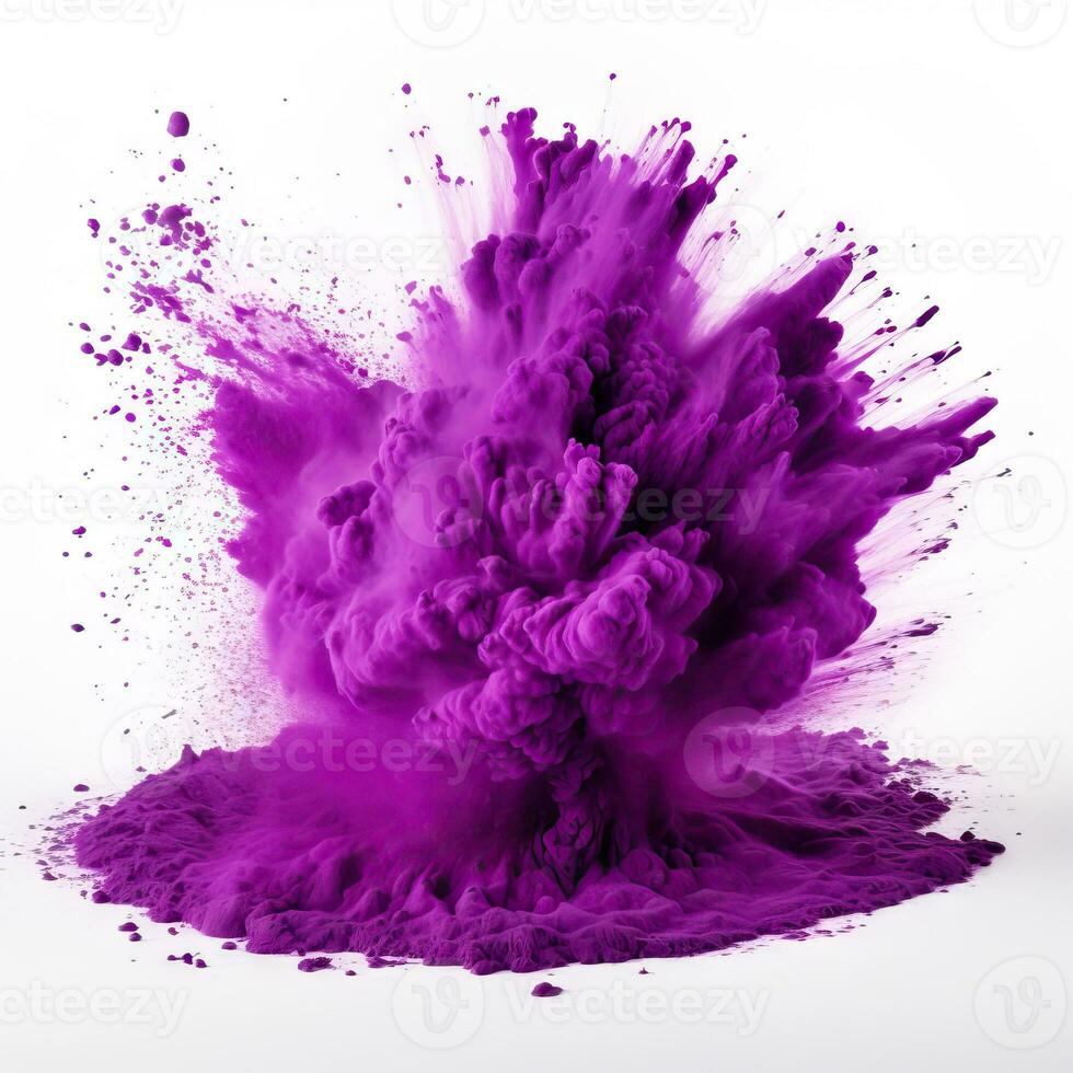 Vibrant Purple Lilac Holi Paint Color Powder Festival AI Generated photo