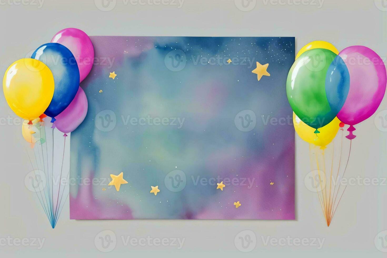 Watercolor Birthday Background For Text Birthday Card 29998152 Stock