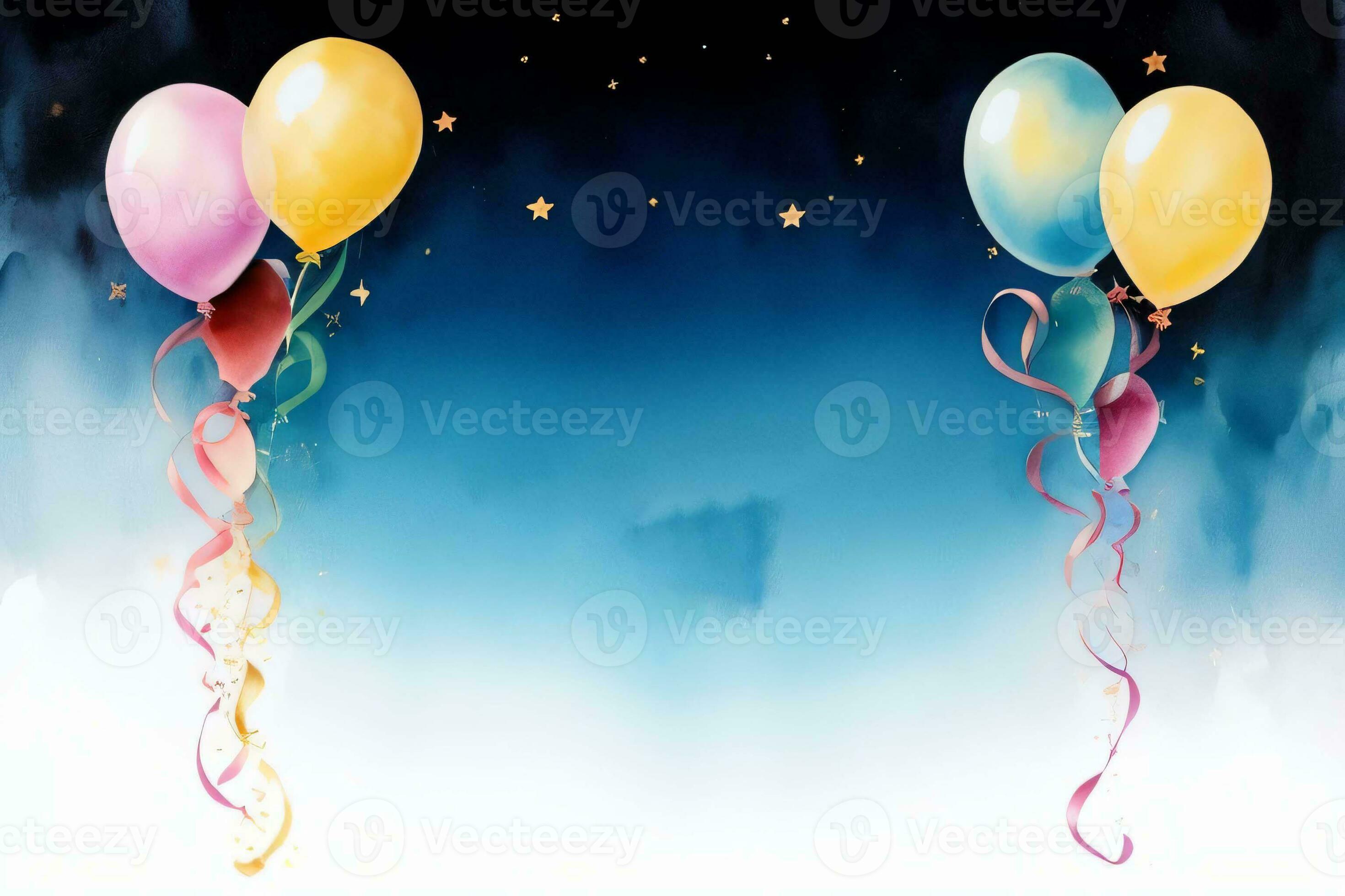 Watercolor Birthday Background For Text Birthday Card 29998157 Stock
