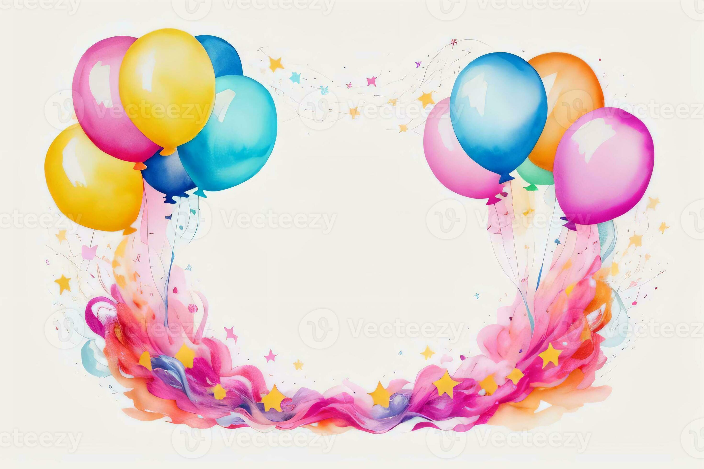 Watercolor Birthday Background For Text Birthday Card 29998178 Stock