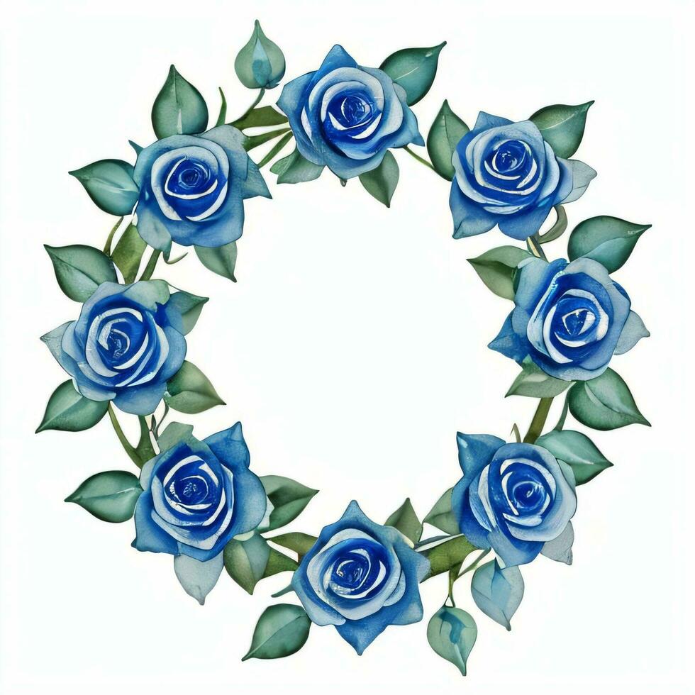 acuarela azul rosas clipart foto