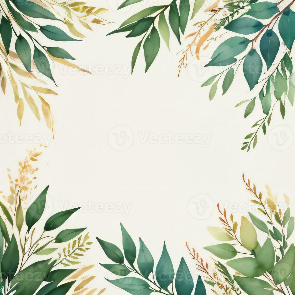 Lexury Watercolor Eucalyptus Background photo