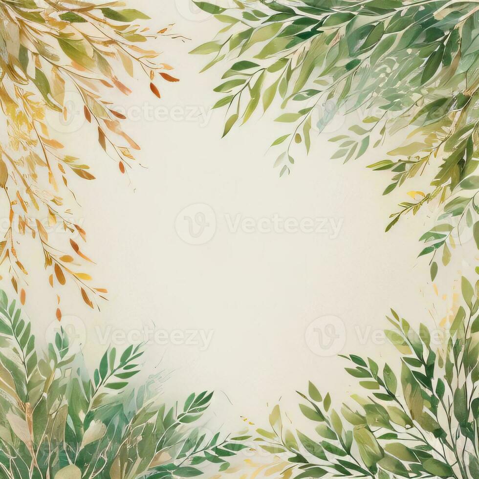 Lexury Watercolor Eucalyptus Background photo