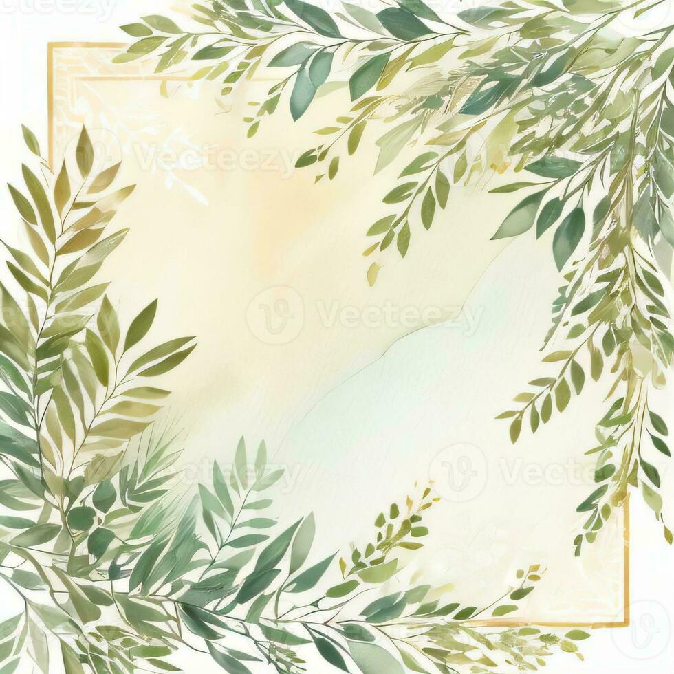 Lexury Watercolor Eucalyptus Background photo