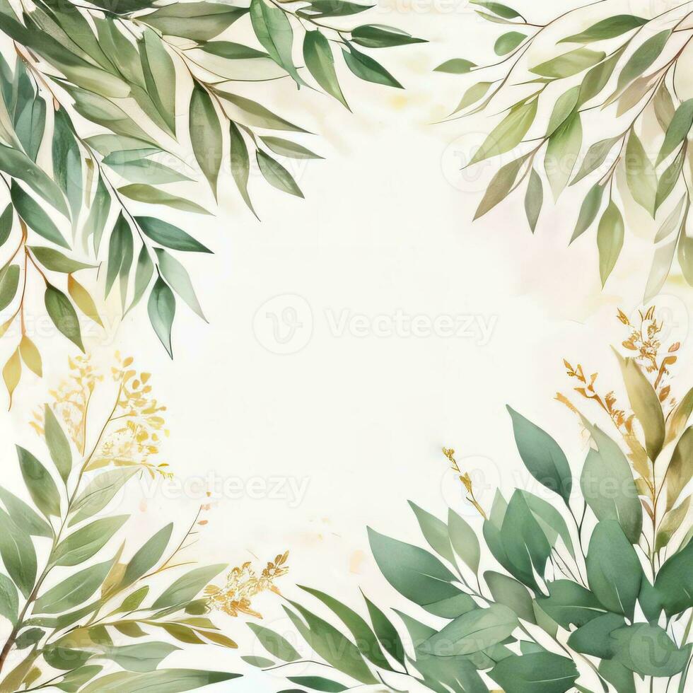 Lexury Watercolor Eucalyptus Background photo