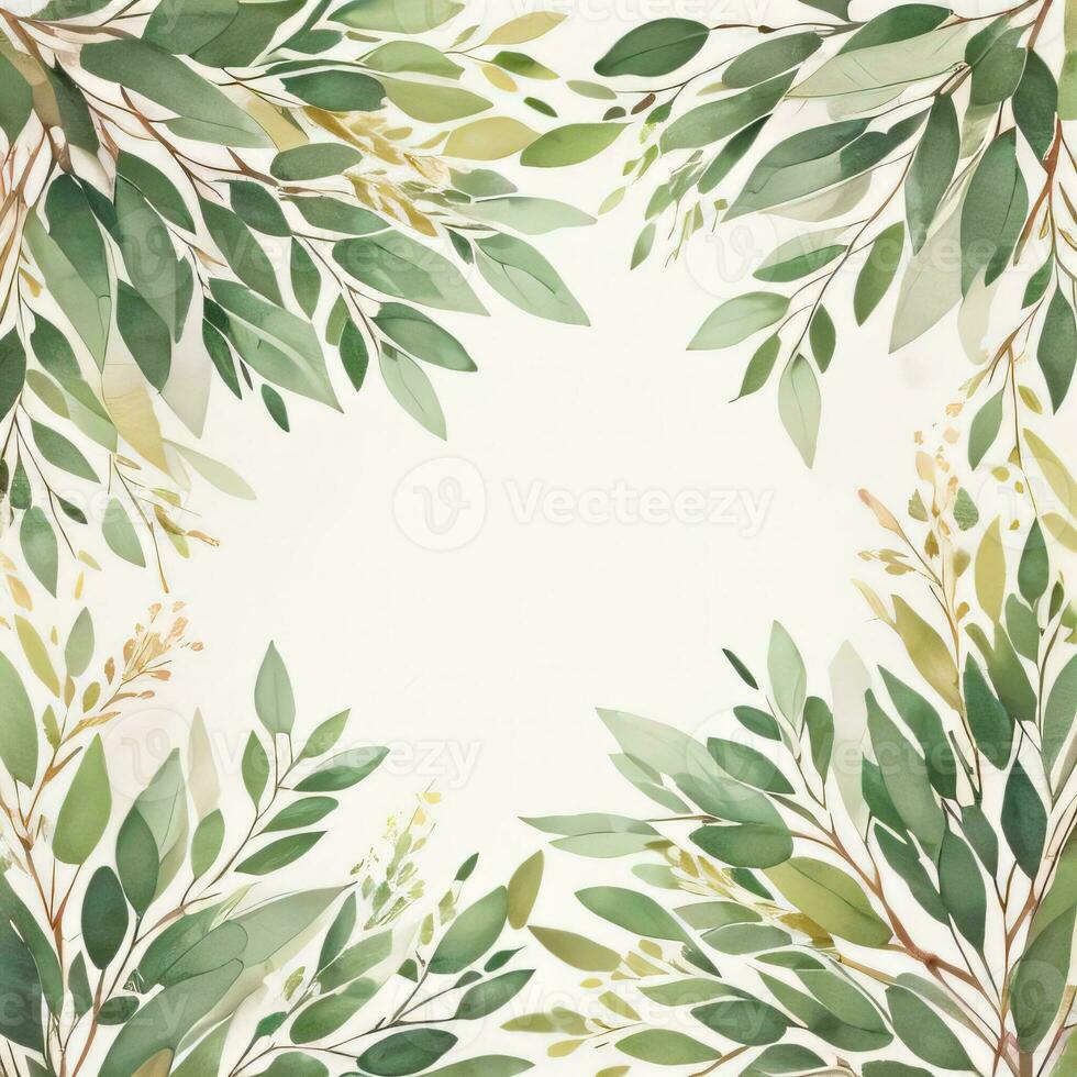 Lexury Watercolor Eucalyptus Background photo