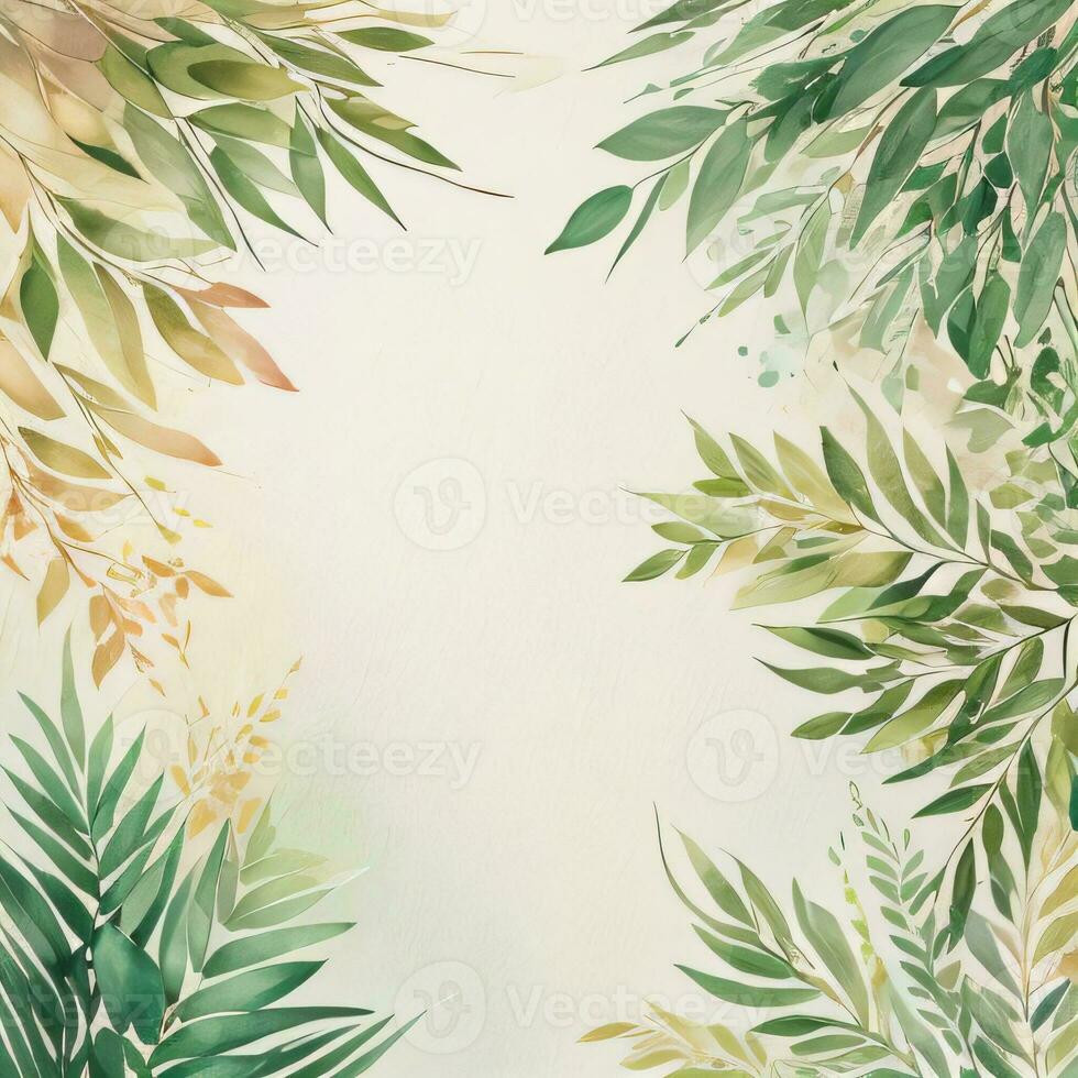 Lexury Watercolor Eucalyptus Background photo