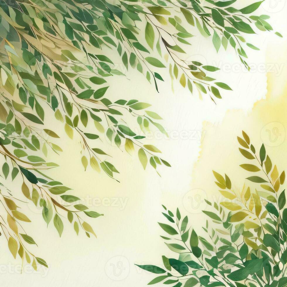 Lexury Watercolor Eucalyptus Background photo