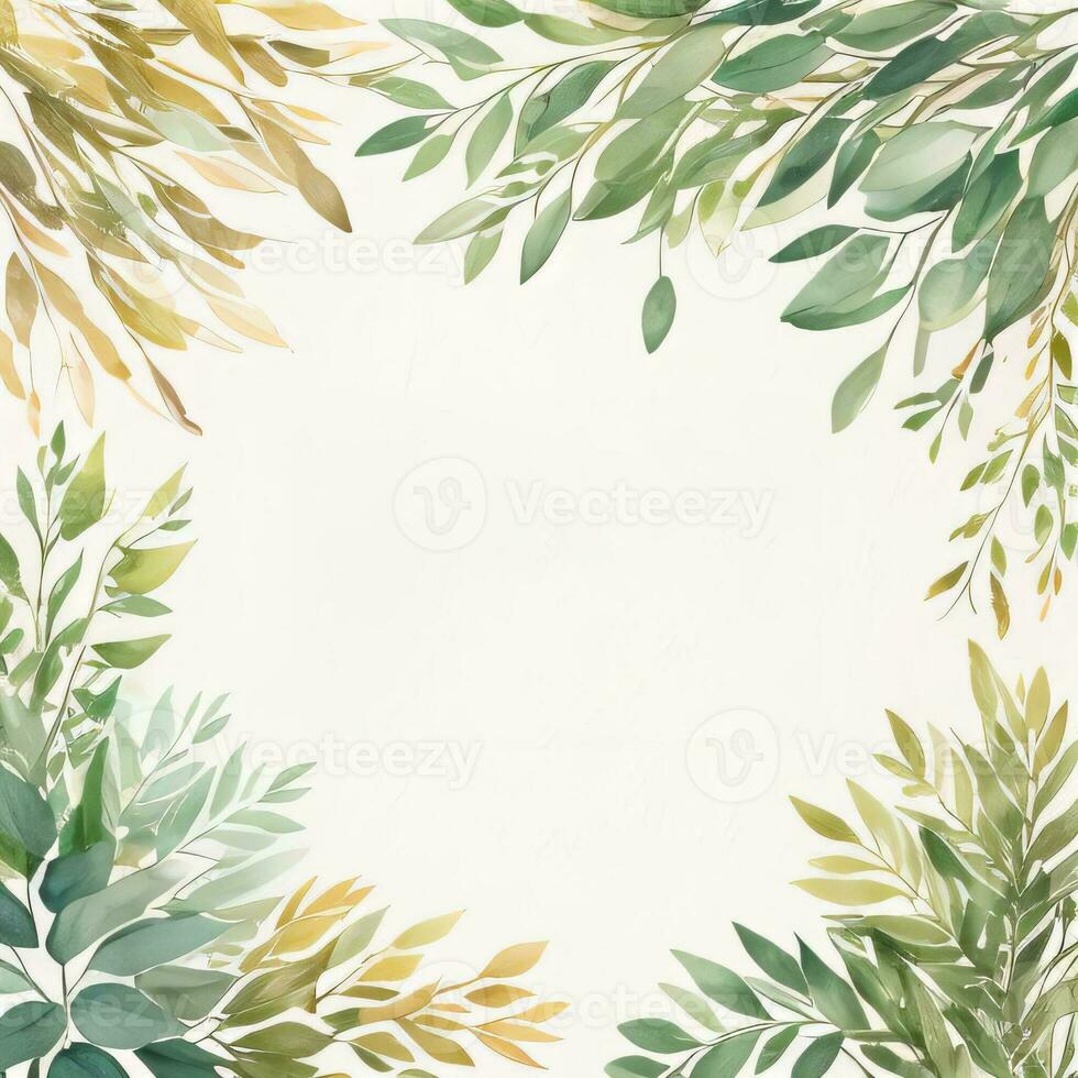 Lexury Watercolor Eucalyptus Background photo