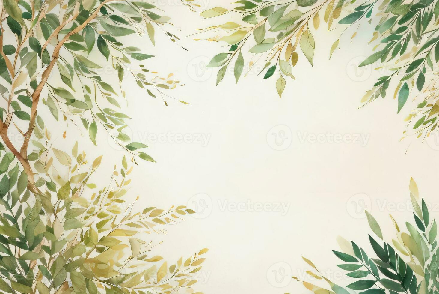 Lexury Watercolor Eucalyptus Background photo
