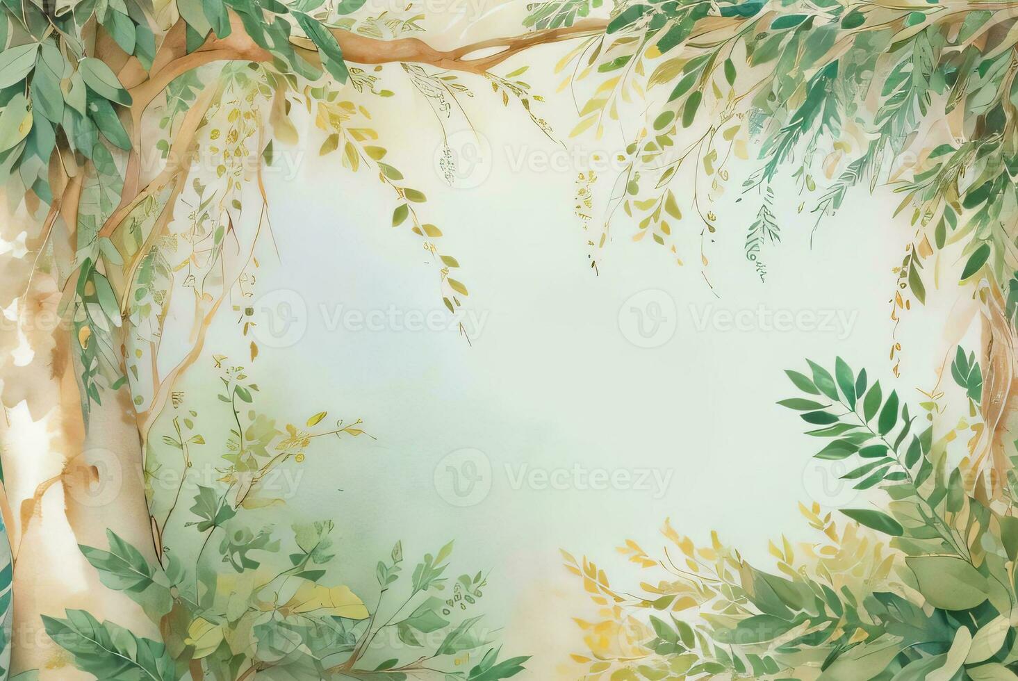 Lexury Watercolor Eucalyptus Background photo