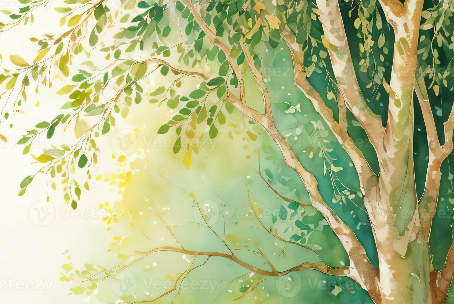 Lexury Watercolor Eucalyptus Background photo