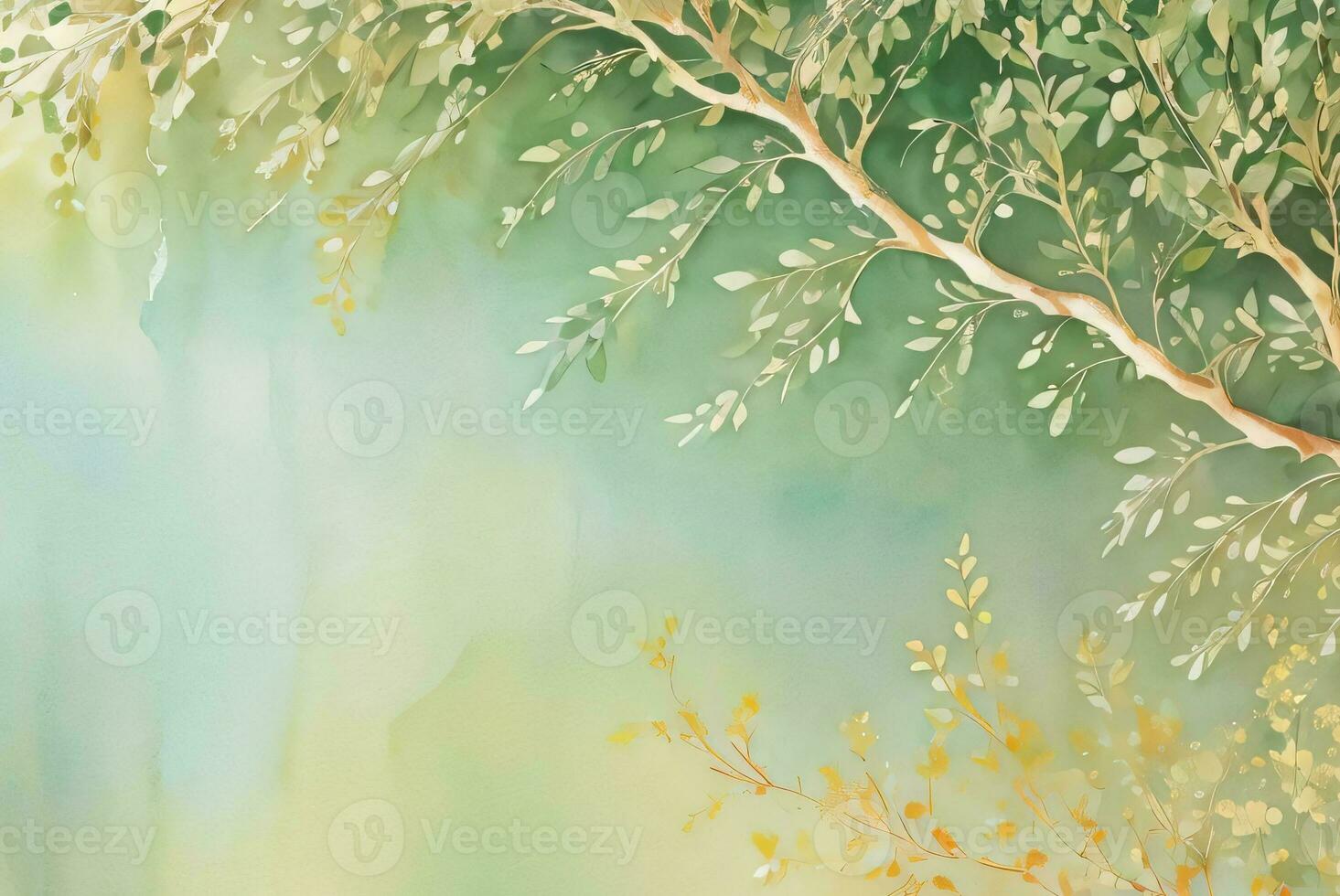 Lexury Watercolor Eucalyptus Background photo